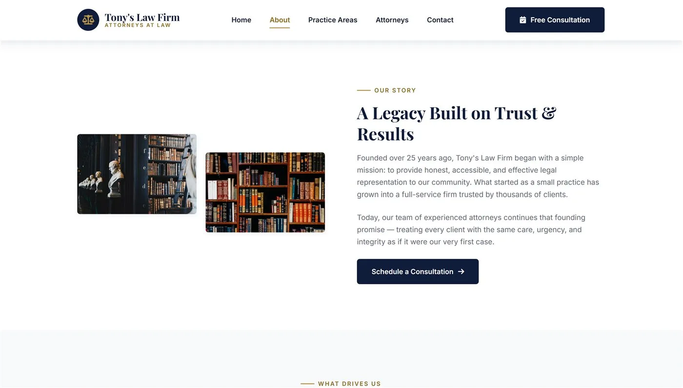 Law Firm Website Template screenshot 1