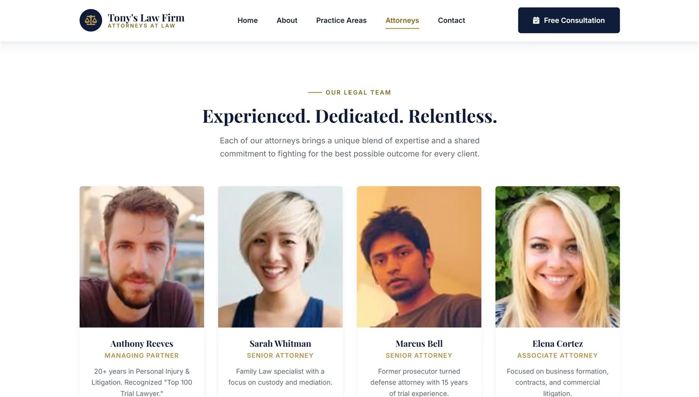 Law Firm Website Template screenshot 3