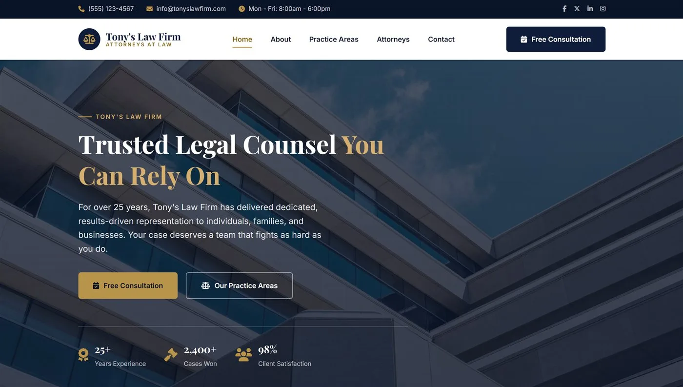 Law Firm Website Template